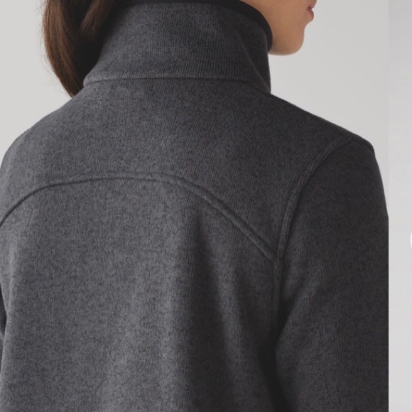 Lululemon Its Fleecing Cold Zip Up Women’s Sweater in Heathered Black / Black - Picture 5 of 14